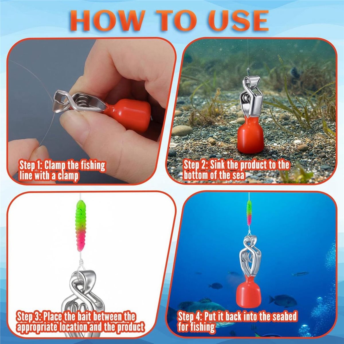 Fishing Depth Finder - عرض ضخم 618: 4 قطع من