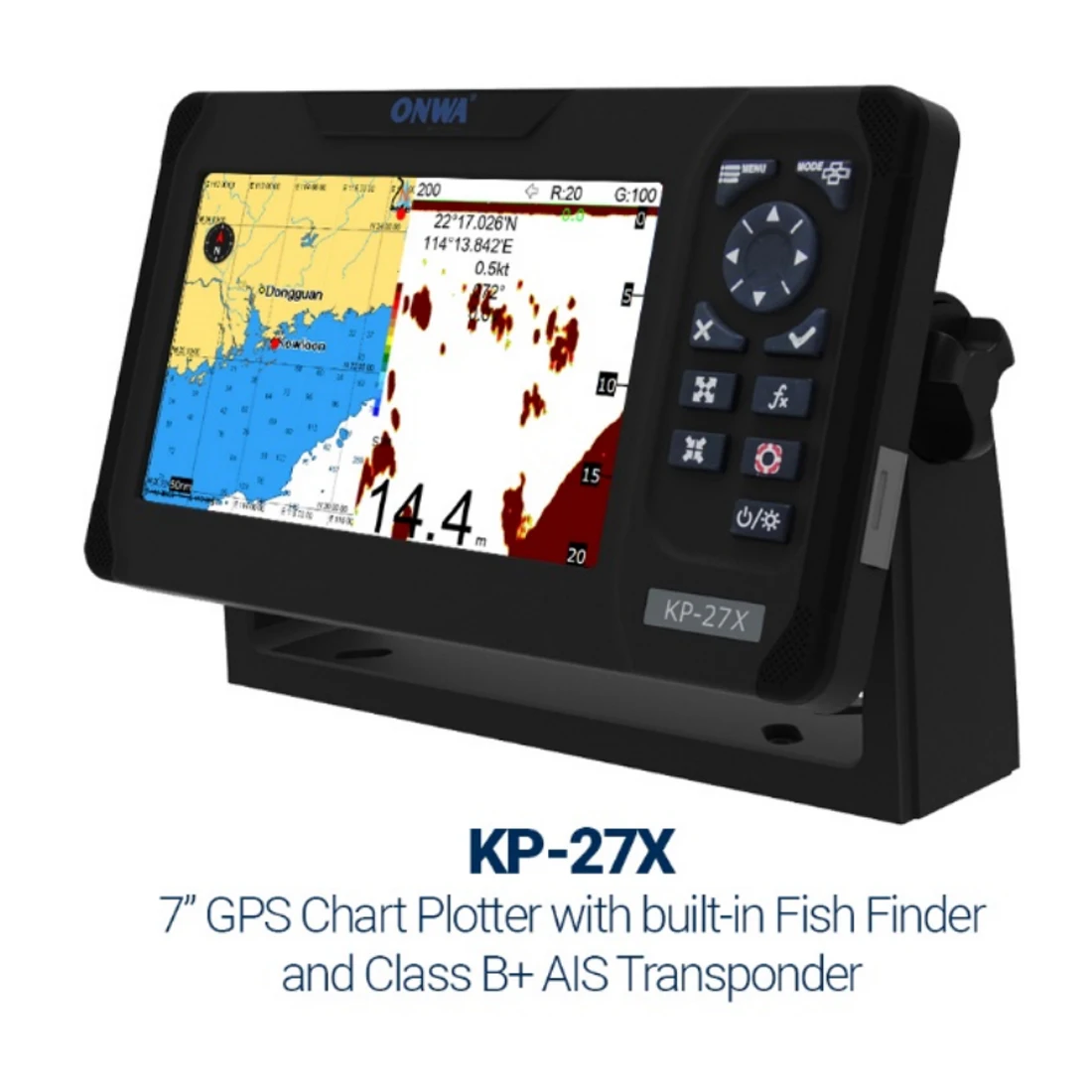 7 بوصة Onwa KP-27X. فئة B+ AIS - مراجعة Fish Finder وسعره
