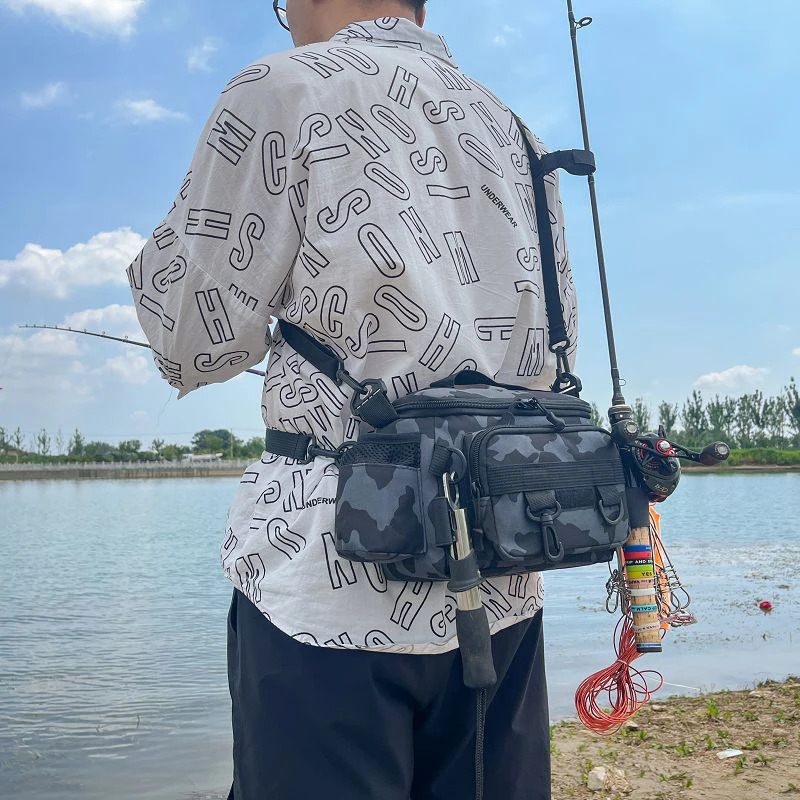 حقيبة كتف سوداء لصيد الأسماك،  - مراجعة Fish Finder Case وسعره