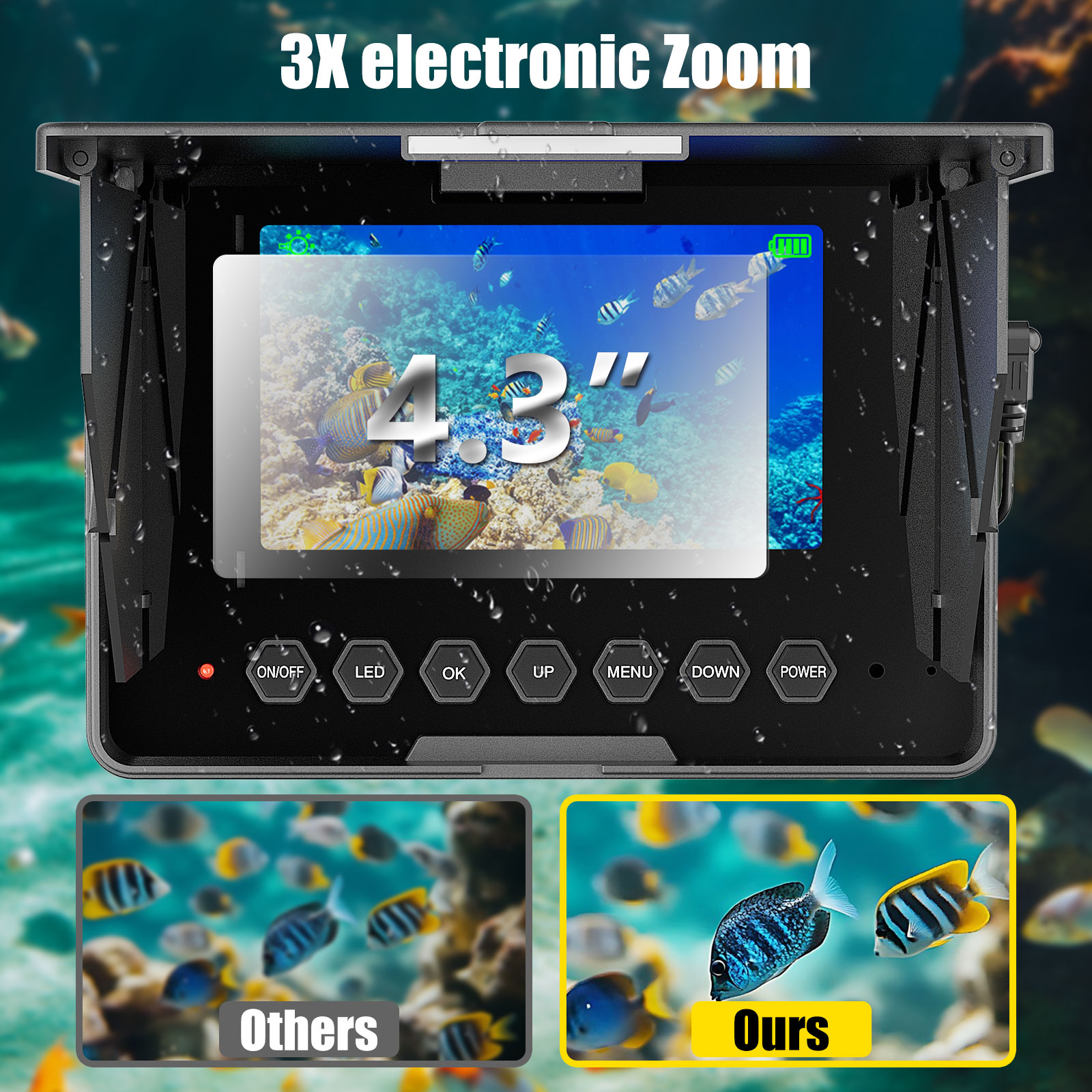 كاميرا صيد تحت الماء - كابل بط - مراجعة Fish Finder Portable وسعره